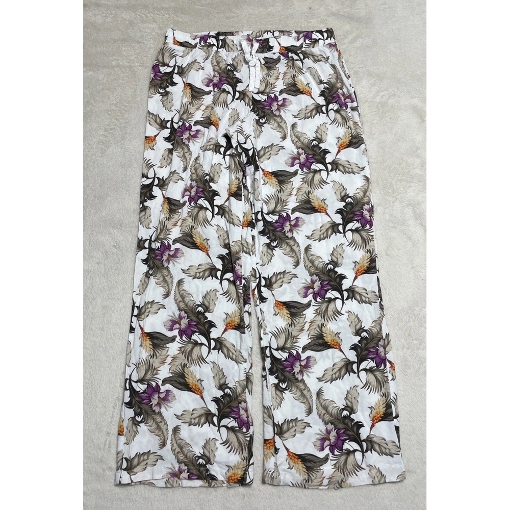 Tommy Bahama Lounge Pants Womens Size Medium Tropical Floral Pockets Sleepwear